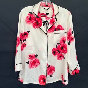 Kate Spade New York roses satin women’s pajama shorts and top set